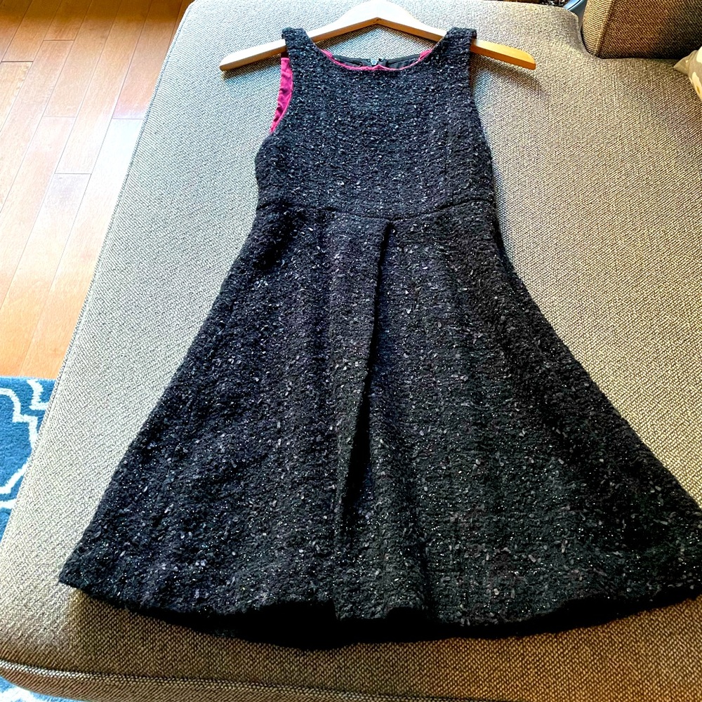 Alice & Olivia sparkly blue dress with magenta trim. Size 0